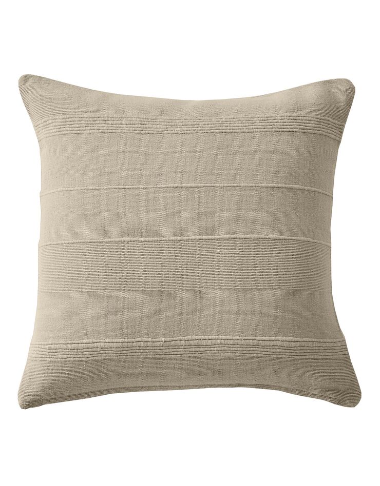 Housse coussin unie coton tissage artisanal - lot de 2 (ficelle) Housse coussin unie coton tissage artisanal - lot de 2 (ficelle)