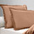 Linge de lit uni - percale de coton 72 fils/cm&sup2; (praline)