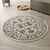 Tapis rond motifs perse (beige)