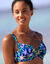 Haut de maillot de bain avec armatures imprimé Naga - forme minimiseur (bleuet / vert)