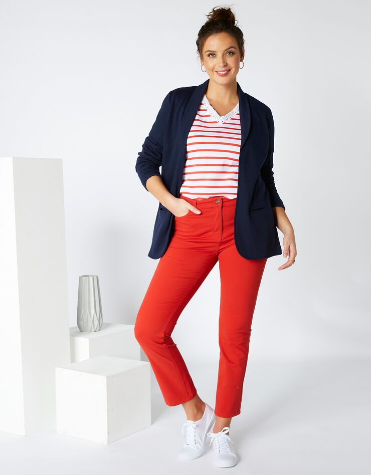 Pantalon droit raccourci, bi-stretch (paprika) Pantalon droit raccourci, bi-stretch (paprika)