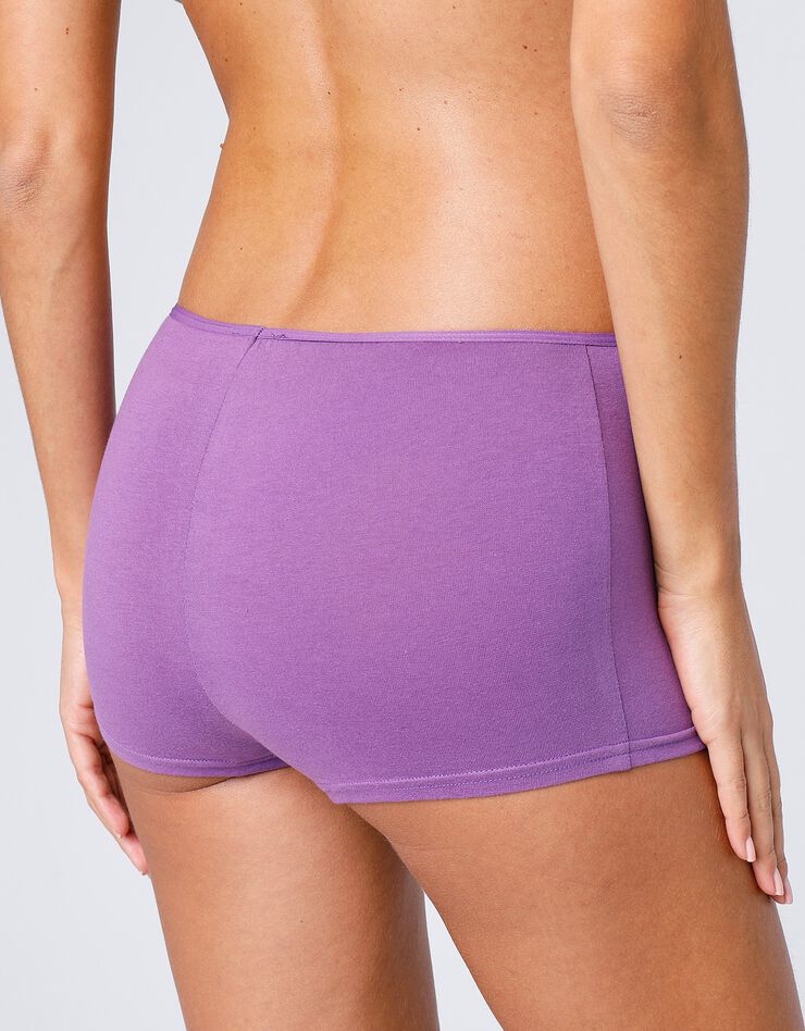 Boxer en coton extensible uni – Lot de 10 (vifs) Boxer en coton extensible uni – Lot de 10 (vifs)