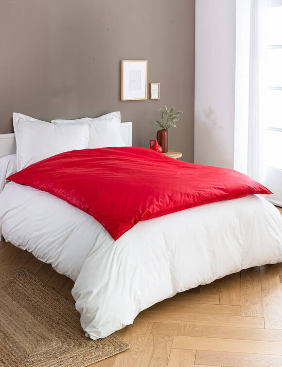 Édredon naturel duvet et plumettes qualité prestige (cerise)
