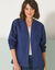 Veste matelassée unie, manches longues  (indigo)