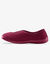 Chaussons ballerines unis - polaires élastiquées (prune)