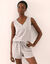 Pyjama short rayé en jersey (gris chiné)