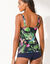 Haut de tankini imprim&eacute; Banna (marine / multicolore)