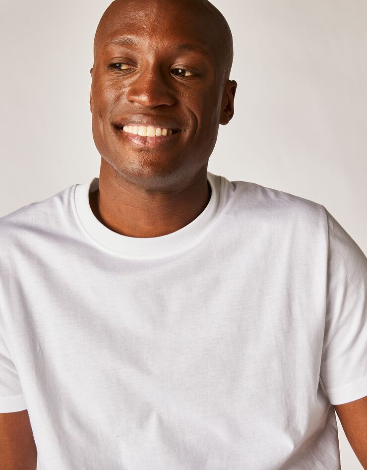 Tee-shirt col rond manches courtes - lot de 3 (blanc) Tee-shirt col rond manches courtes - lot de 3 (blanc)