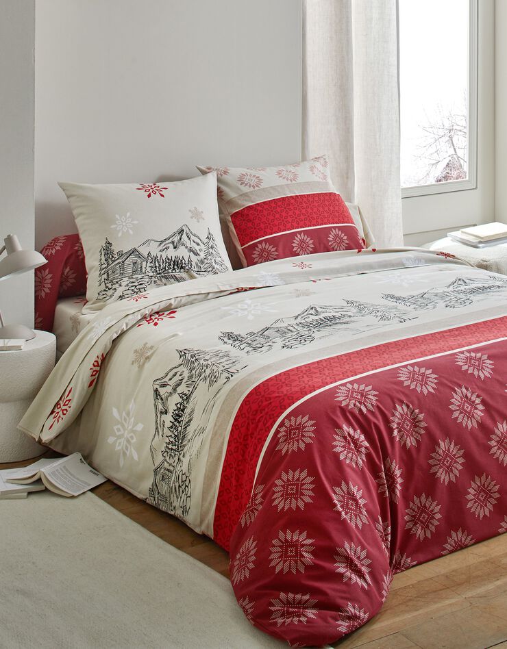 Linge de lit Montana en flanelle (rouge)