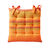 Galette de chaise carrée rayée - lot de 2 (orange)