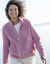 Veste zipp&eacute;e col montant, manches longues, maille polaire (bois de rose)