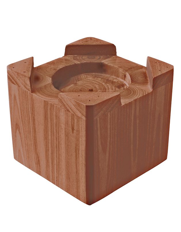 Surélévateur luxe bois - lot de 4 (marron)