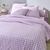 Linge de lit Lou imprimé carreaux - en coton (parme)