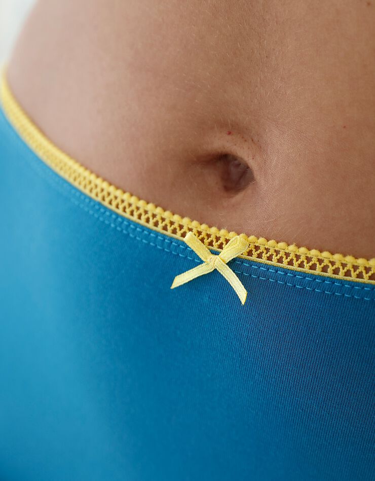 Culotte coton forme maxi imprimé "Ara"assortis – Lot de 4 (émeraude / jaune) Culotte coton forme maxi imprimé "Ara"assortis – Lot de 4 (émeraude / jaune)