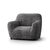 Housse bi-extensible microfibre effet faux uni pour fauteuil et canapé (gris anthracite)
