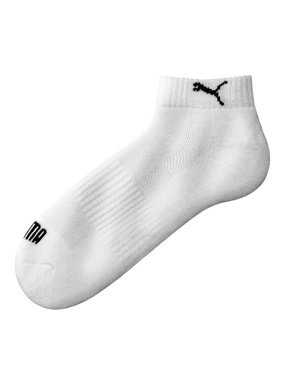 Chaussettes basses matelassées quarter - lot de 3 paires (blanc)