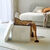 Coffre pouf en bouclette sherpa (blanc)