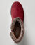 Bottines effet suédine fourrées (bordeaux)