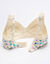 Soutien-gorge coton imprim&eacute; fleuri sp&eacute;cial op&eacute;ration du sein- sans armatures (ivoire)