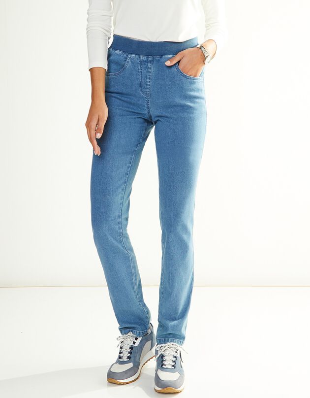 Jean coupe "boyfriend" ultra confort (BLEACHED FONCE)