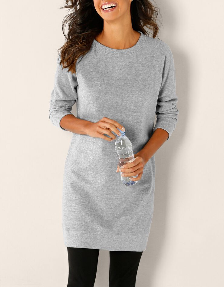 Sweat long molleton (gris chiné) Sweat long molleton (gris chiné)