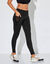 Legging taille haute avec empiècements résille (noir)
