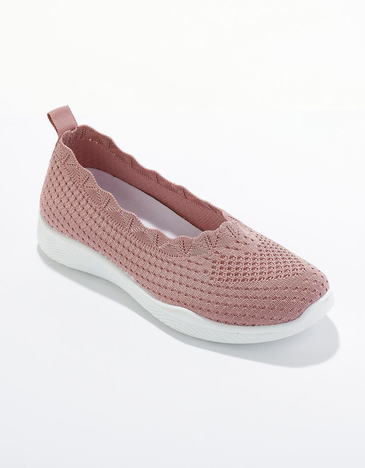 Ballerines mesh respirant semelle blanche (rose) Ballerines mesh respirant semelle blanche (rose)