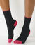 Mi-chaussettes contrastées - lot de 5 paires (noir)