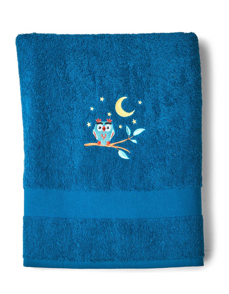 Collection éponge enfant brodée chouki - 380g/m2 (bleu paon) Collection éponge enfant brodée chouki - 380g/m2 (bleu paon)