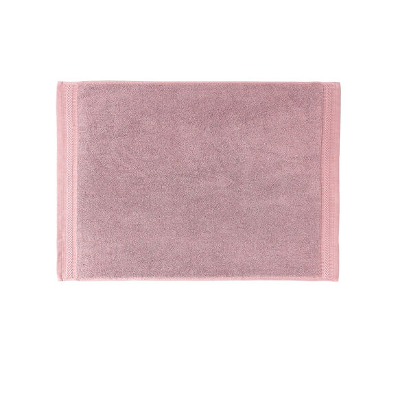 Tapis de bain &eacute;ponge liteau chevron (rose gris&eacute;)