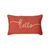 Coussin gaze de coton brodé message (terracotta)