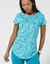 T-shirt manches courtes imprimé (turquoise)