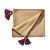 Plaid uni coton textur&eacute; (taupe)