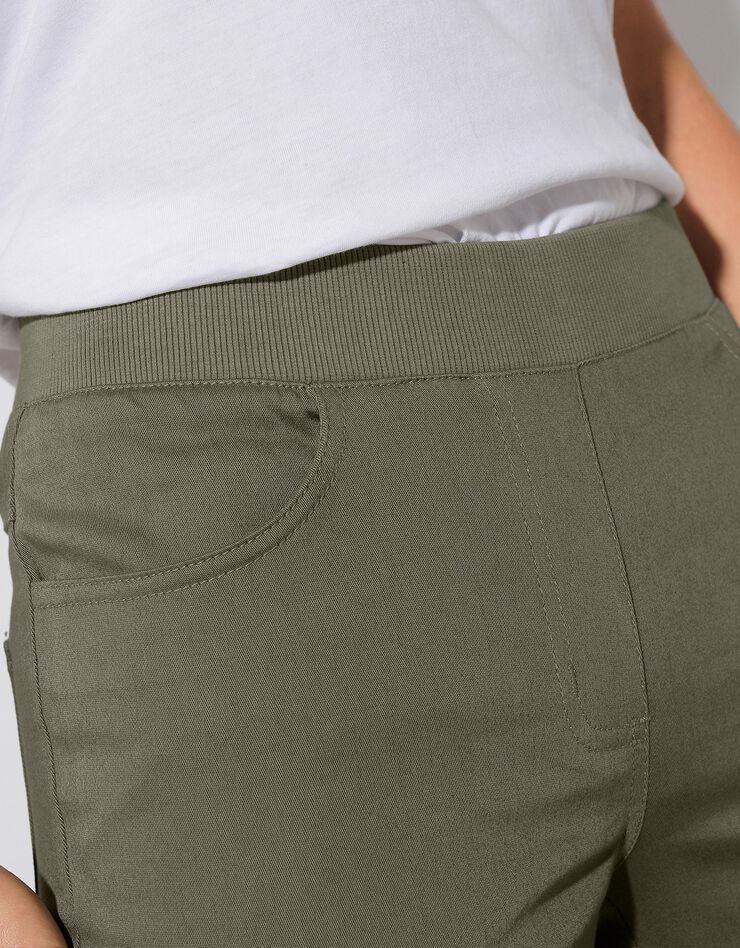 Pantalon droit "ultra confort" taille élastiquée (kaki) Pantalon droit "ultra confort" taille élastiquée (kaki)