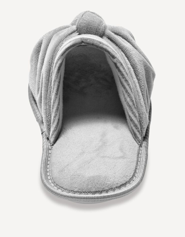 Mules plates coton imprimé rayé (gris) Mules plates coton imprimé rayé (gris)