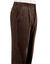 Pantalon ville velours côtelé à pinces, élastiqué côtés (châtaigne)