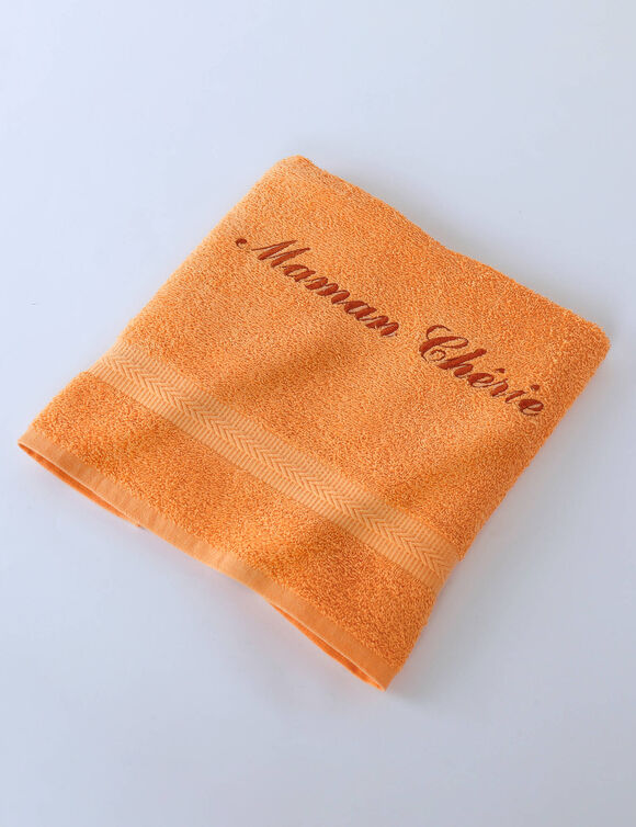 Collection serviettes de bain personnalis&eacute;es - confort moelleux 420 g/m&sup2; (abricot)