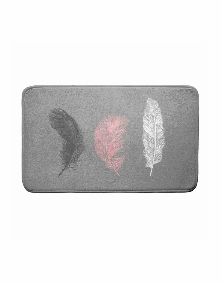 Tapis de bain imprimé Pénélope (gris)
