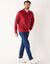 Sweat molleton col polo (rouge)