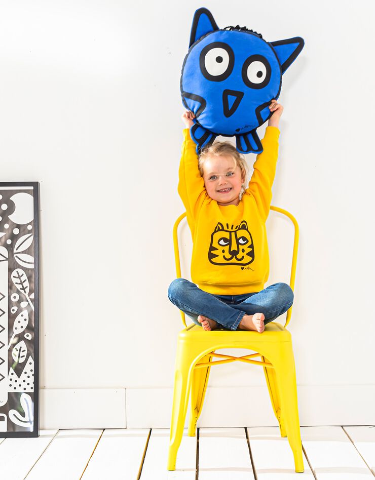 Sweat enfant molleton imprimé, collection LEM (safran) Sweat enfant molleton imprimé, collection LEM (safran)