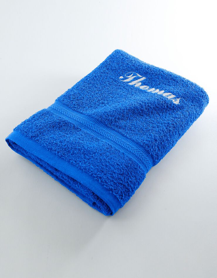 Serviette éponge personnalisable confort moelleux (bleu dur)