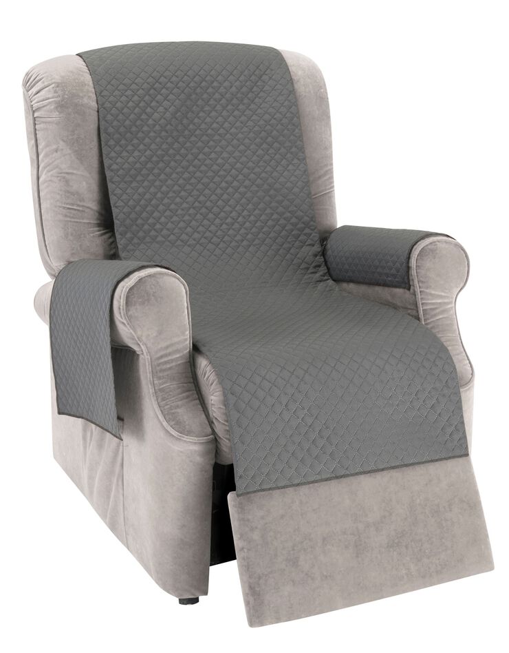 Protège-salon imperméable microfibre matelassé (gris) Protège-salon imperméable microfibre matelassé (gris)