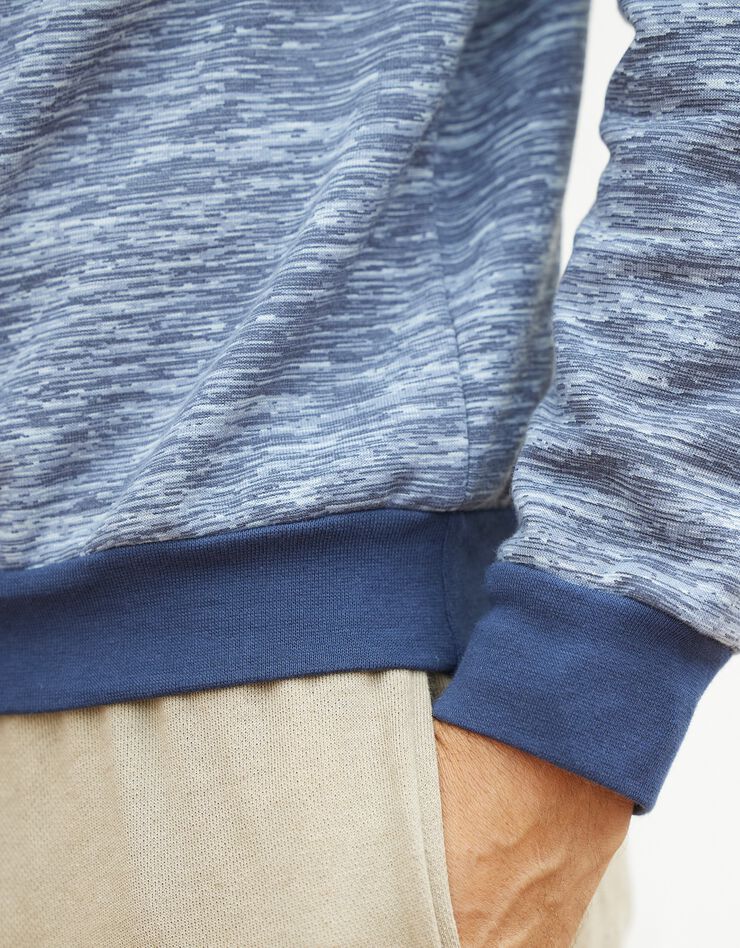 Sweat molleton effet chiné (marine chiné) Sweat molleton effet chiné (marine chiné)