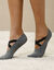 Chaussettes ballerines antidérapantes spéciales yoga - lot de 2 (gris anthracite chiné)