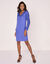 Robe housse unie, manches dentelle (bleu dur)