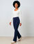 Legging flare taille haute, molleton chaud sp&eacute;cial froid (marine)