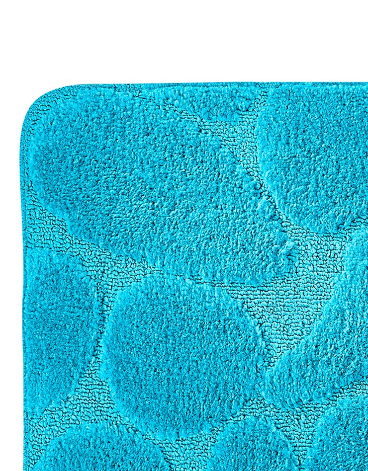 Tapis de bain motif galets (turquoise)