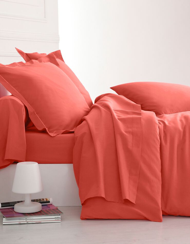 Linge de lit uni polyester-coton Colombine (grenadine)