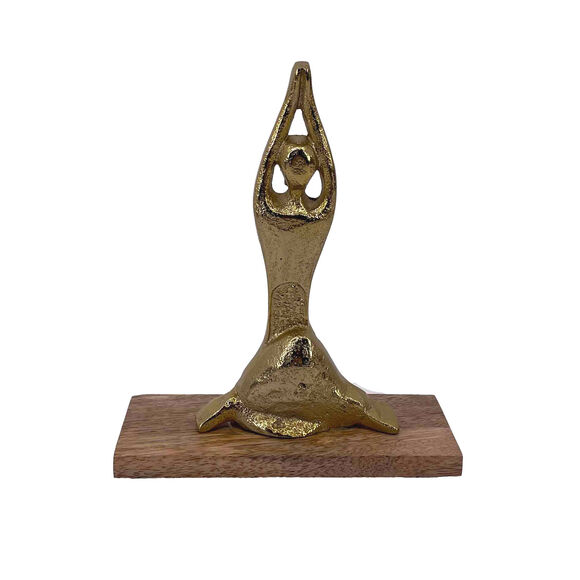 Statuette silhouette de danseuse en m&eacute;tal (dor&eacute;)