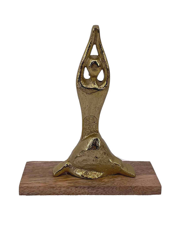 Statuette silhouette de danseuse en métal (doré)